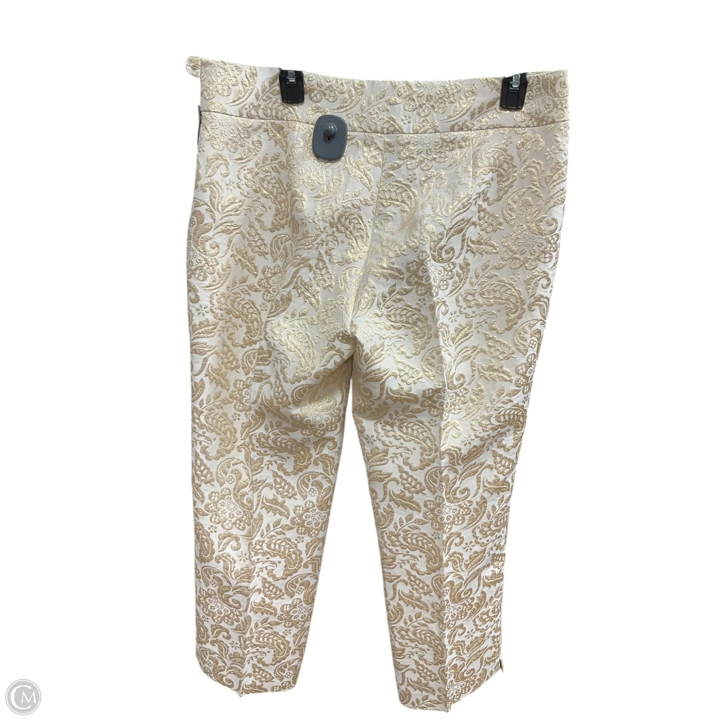 Pants Designer By Lilly Pulitzer In Gold & White, Size: 10