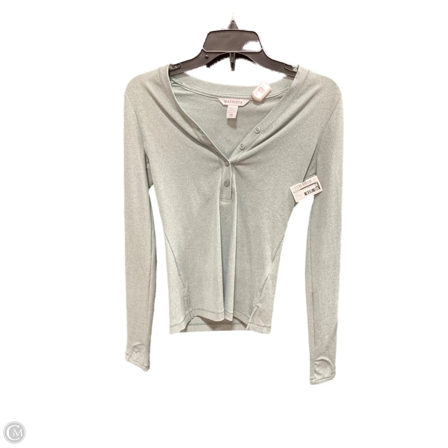 Athletic Top Long Sleeve Crewneck By Athleta In Blue, Size: Xxs