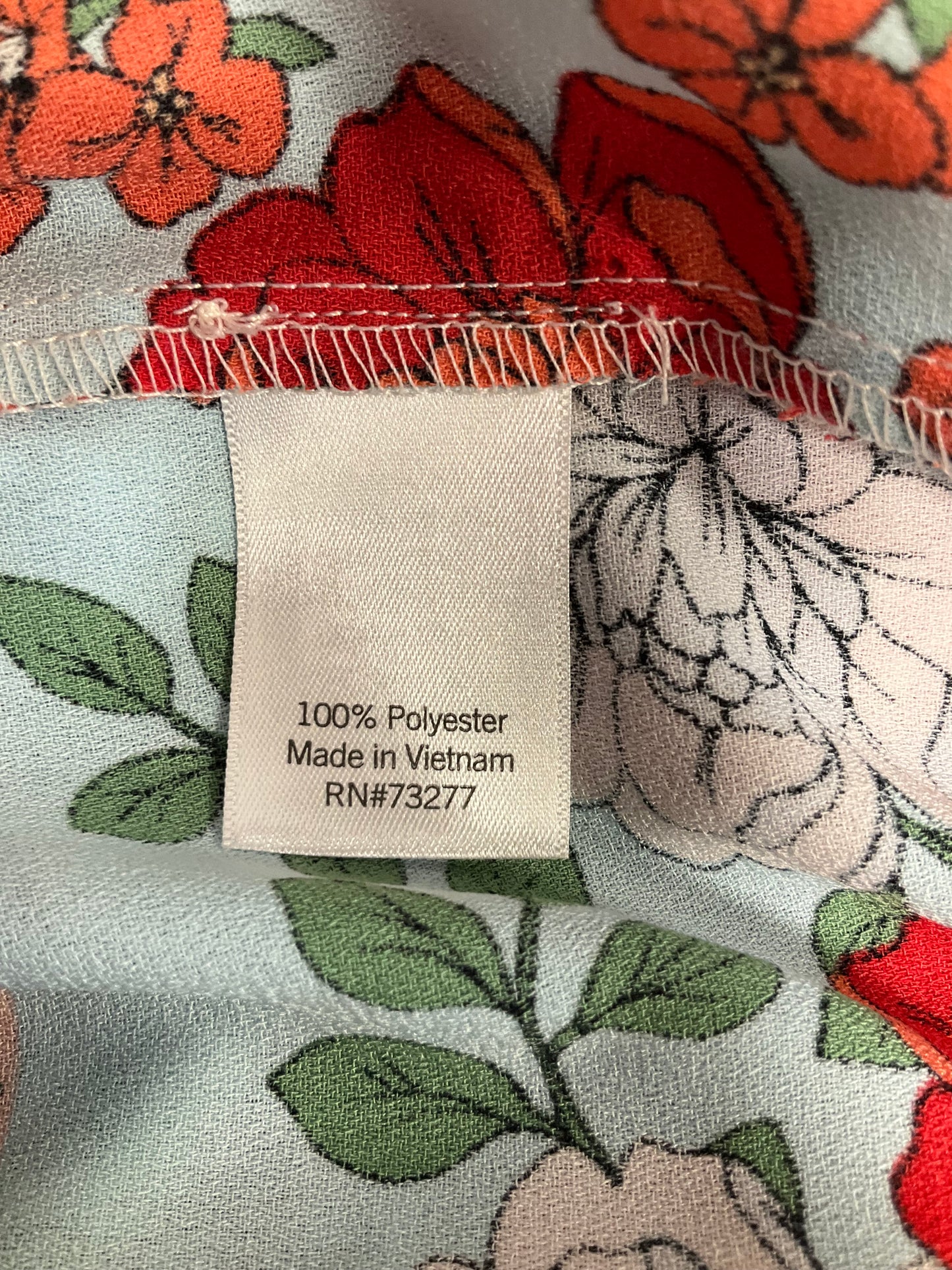 Floral Print Top Short Sleeve Lc Lauren Conrad, Size M