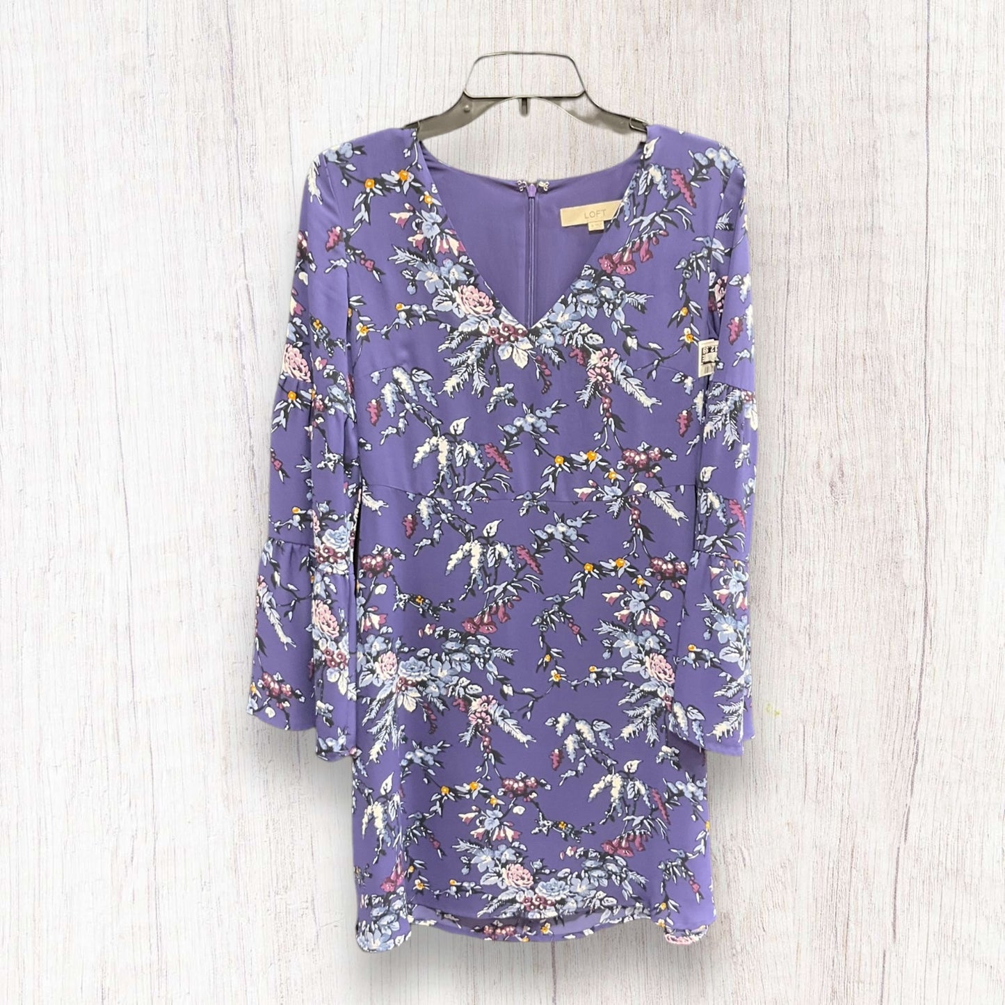 Floral Print Dress Casual Short Loft, Size 0