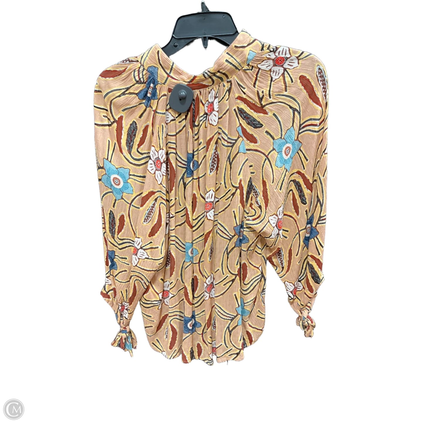 Top 3/4 Sleeve Basic By Christian Siriano In Floral Print, Size: S