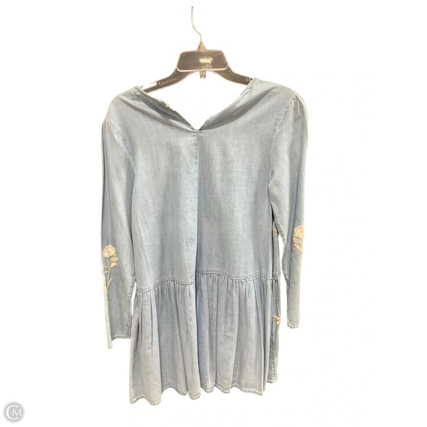 Dress Casual Short By Versona In Blue Denim, Size: S