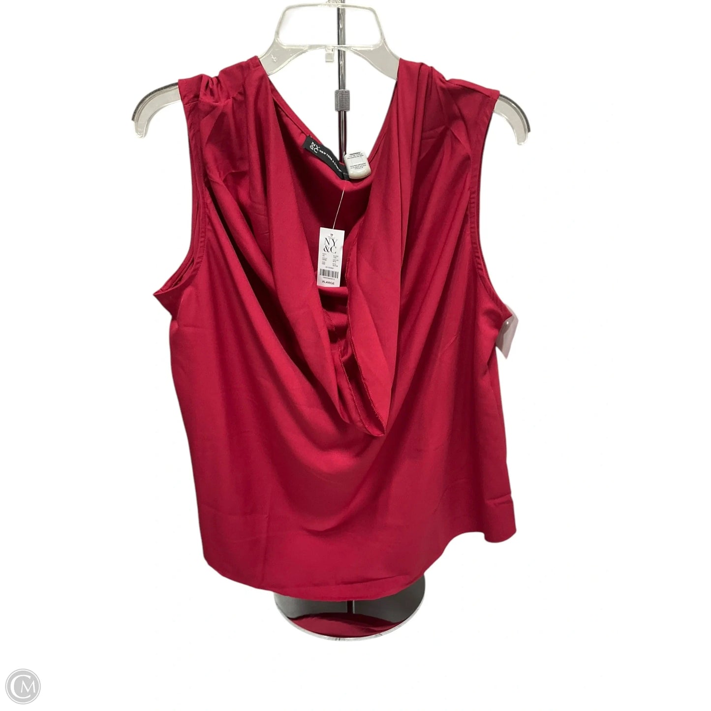 Top Sleeveless By New York And Co In Red, Size: Xl