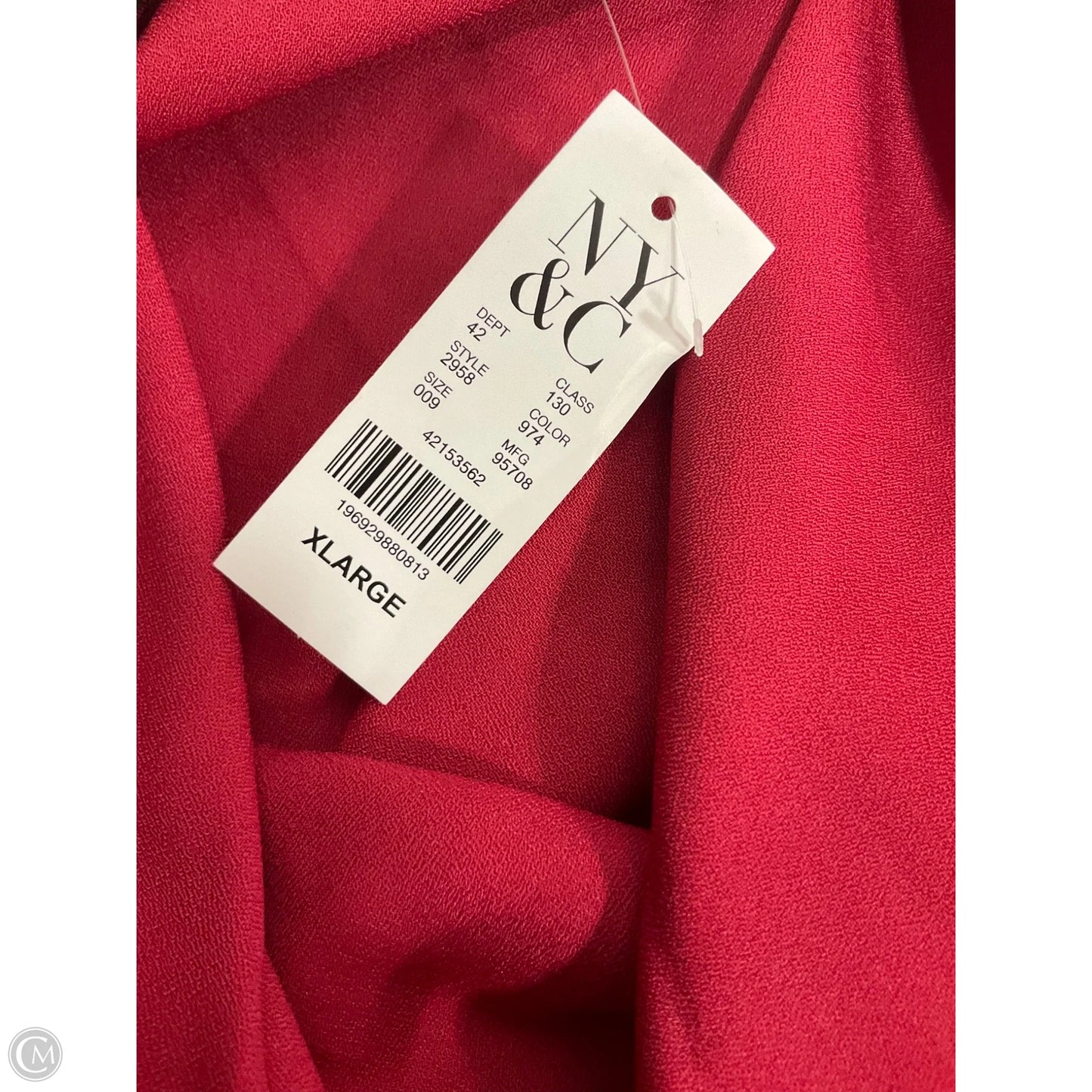 Top Sleeveless By New York And Co In Red, Size: Xl