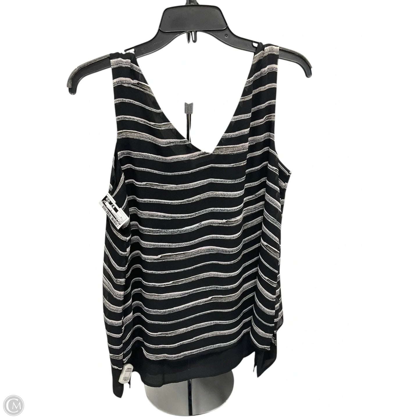 Top Sleeveless Basic By Apt 9 In Black & White, Size: M