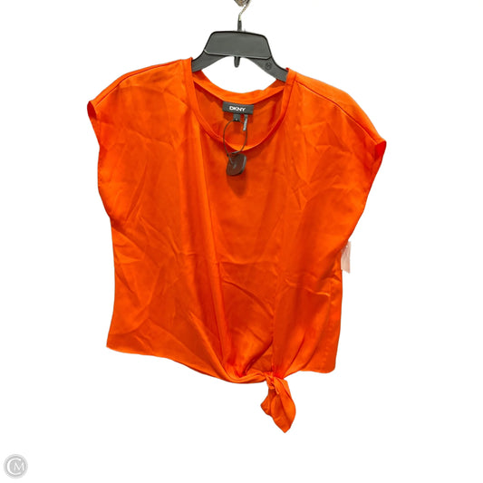 Top Sleeveless By Dkny In Orange, Size: S