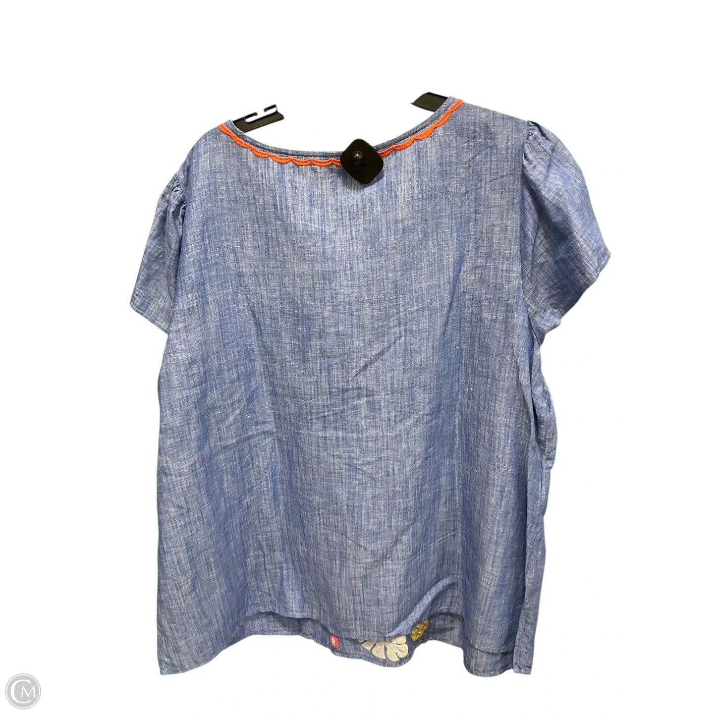 Top Short Sleeve Basic By Talbots In Blue, Size: 2x