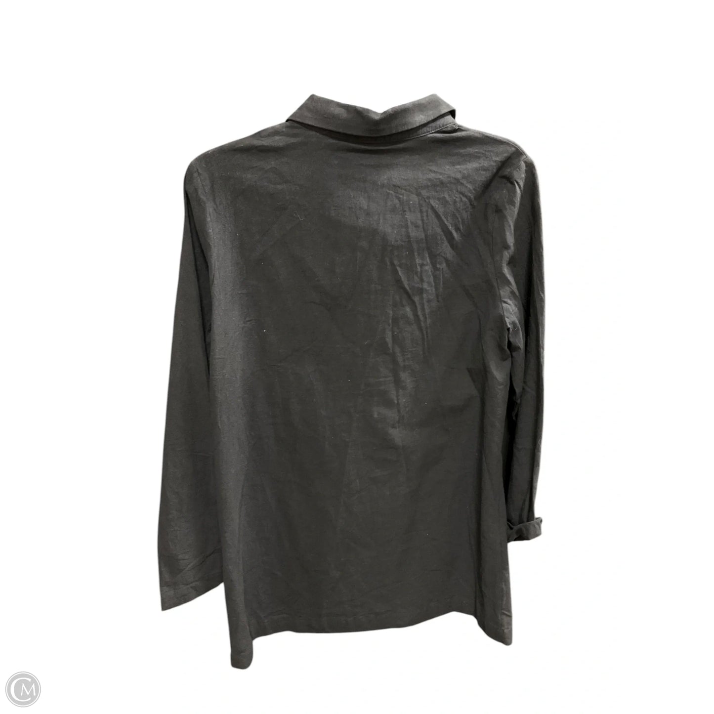 Blouse Long Sleeve By Clothes Mentor In Black, Size: M