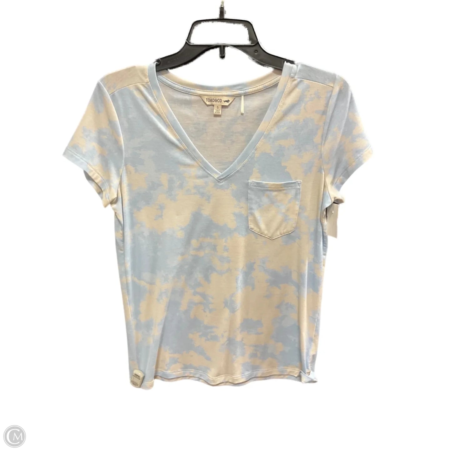 Top Short Sleeve Basic By Toad & Co In Blue & Cream, Size: S