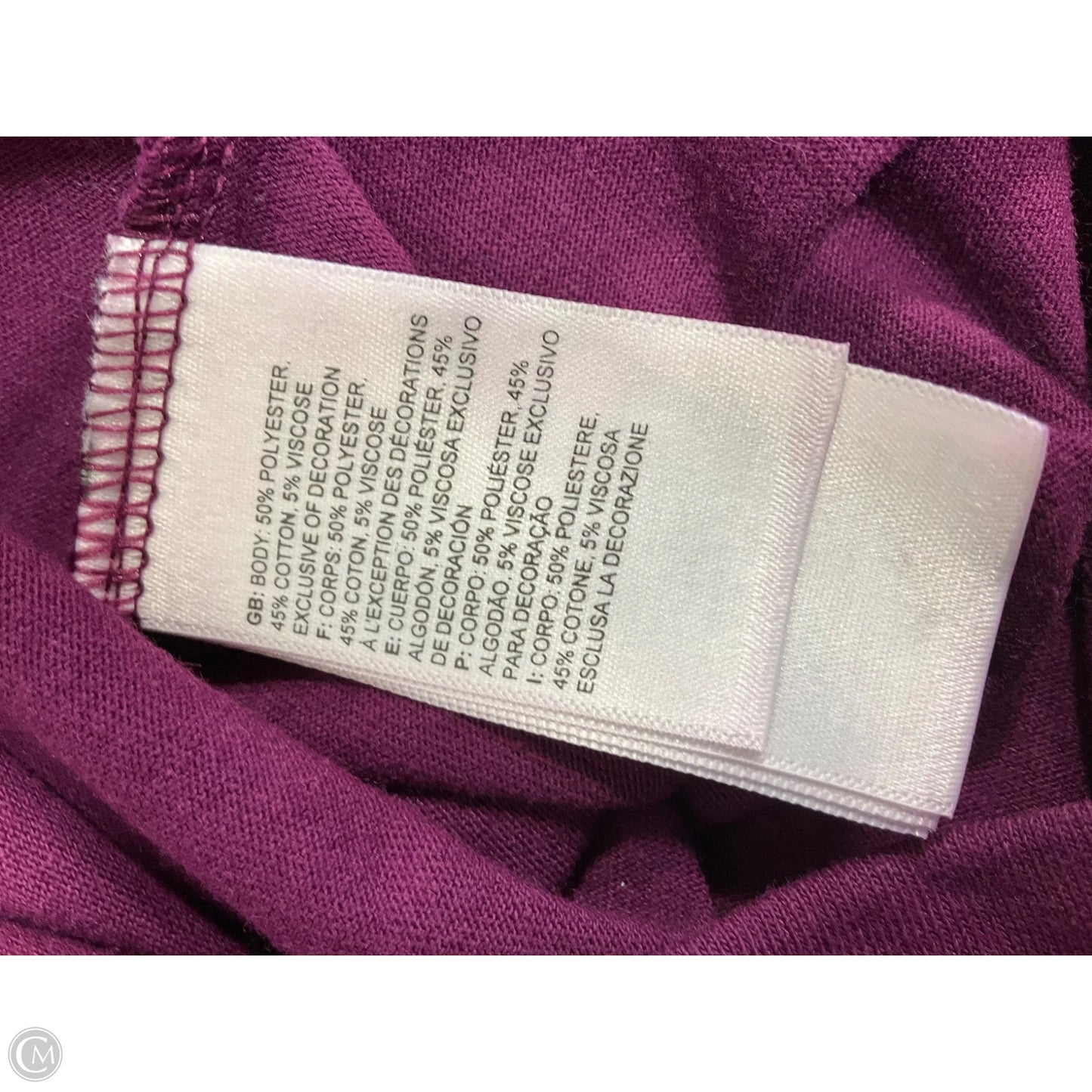 Athletic Top Short Sleeve By The North Face In Purple, Size: Xl