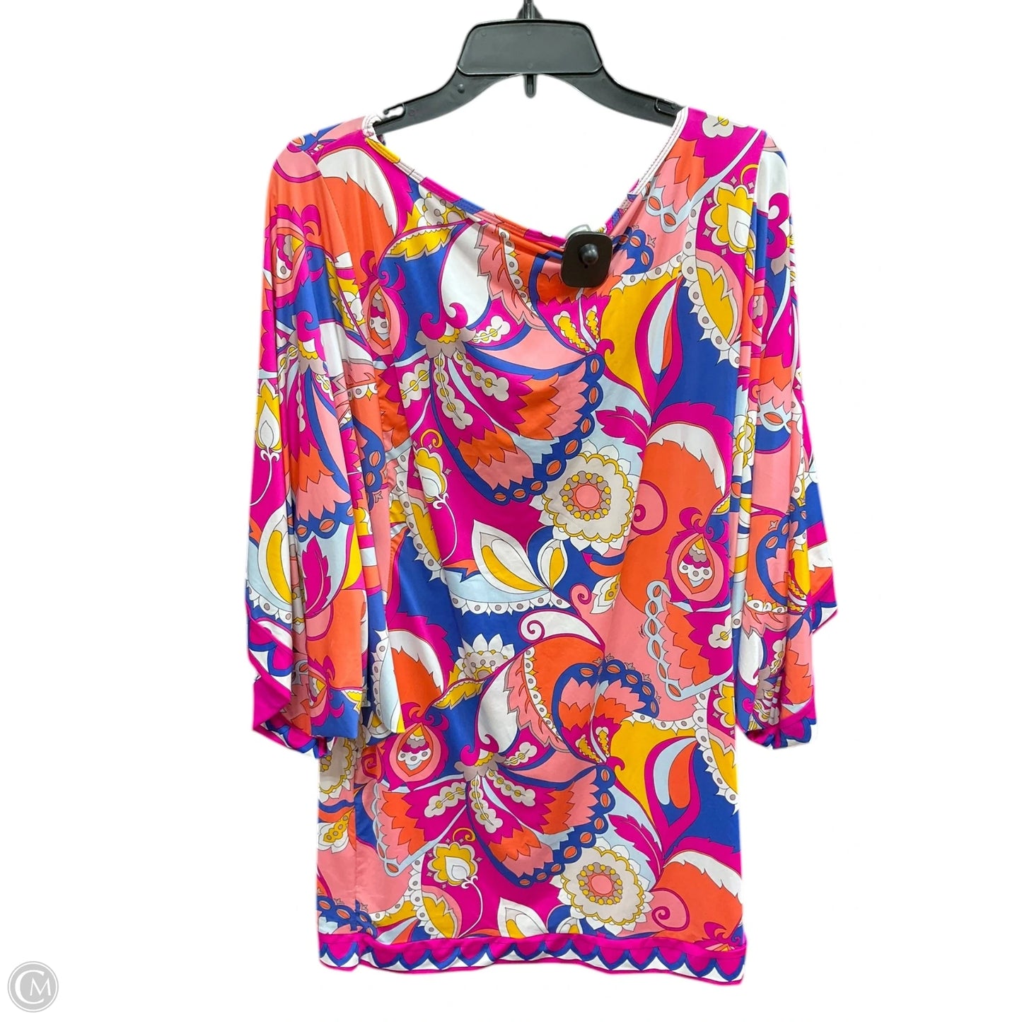 Top Short Sleeve By Trina Turk In Multi-colored, Size: Xl