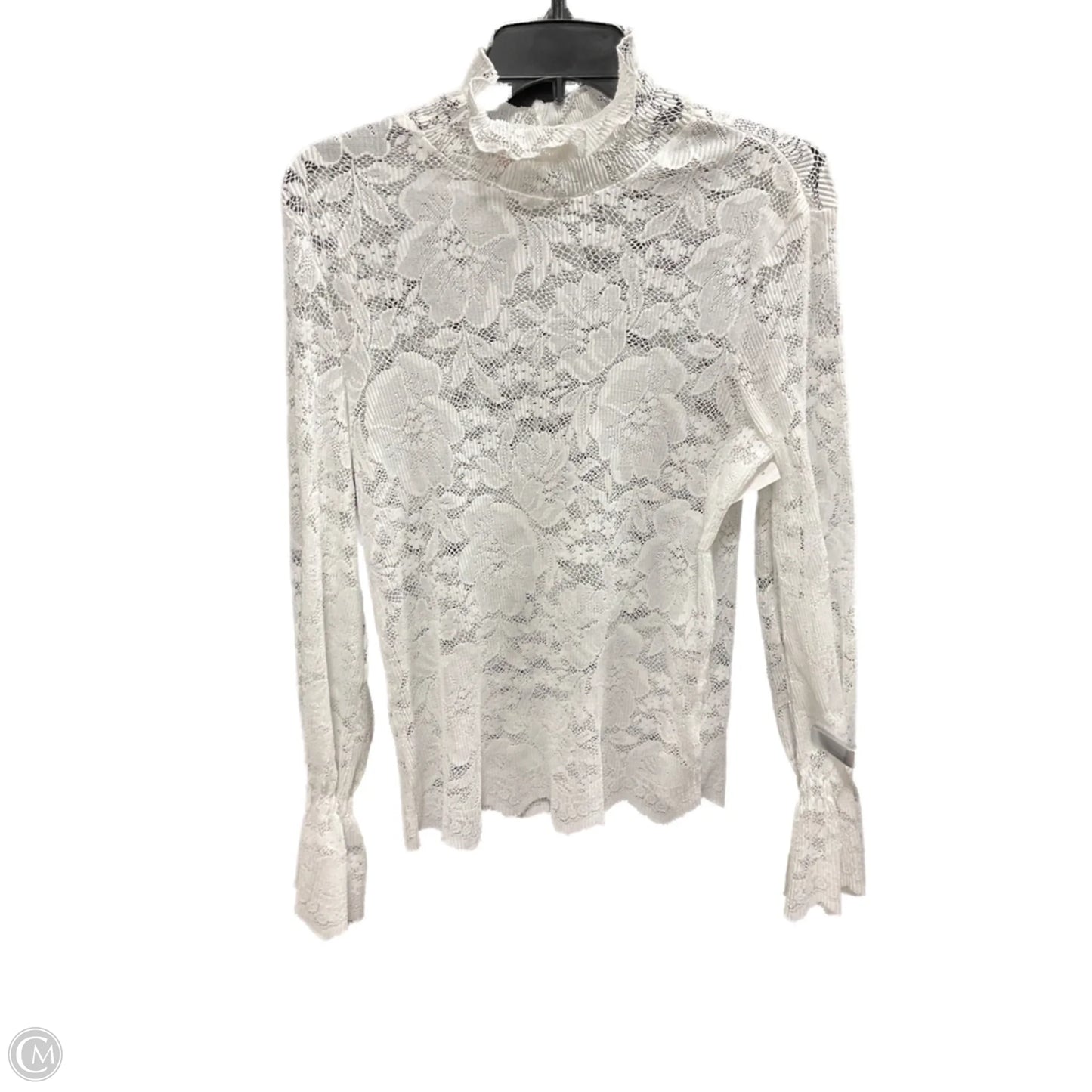 Top Long Sleeve Basic By Everleigh In White, Size: M