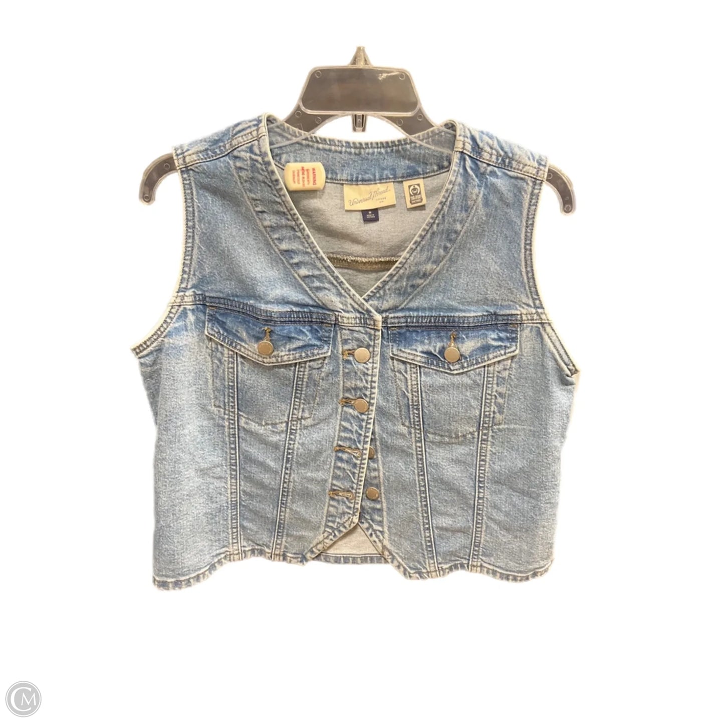 Vest Other By Universal Thread In Blue Denim, Size: M