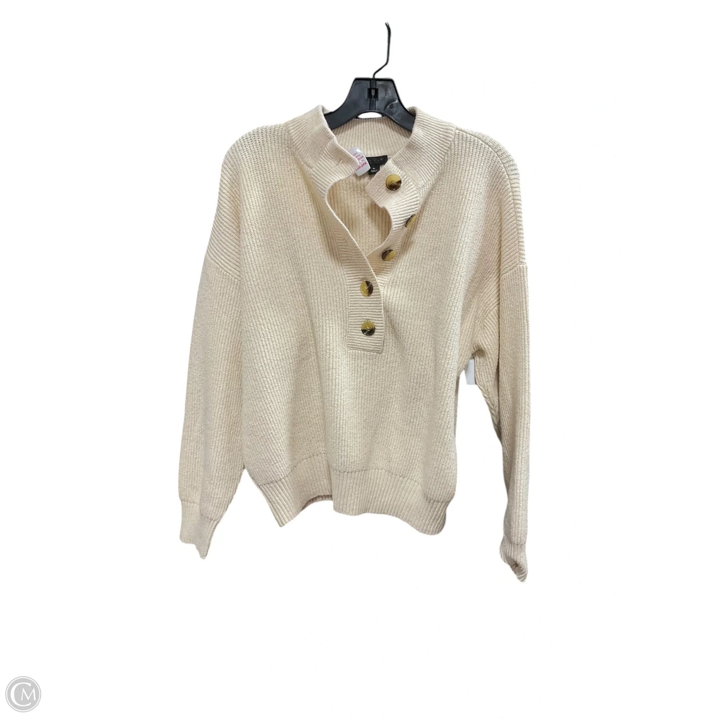 Cardigan By Ann Taylor In Cream, Size: Xl