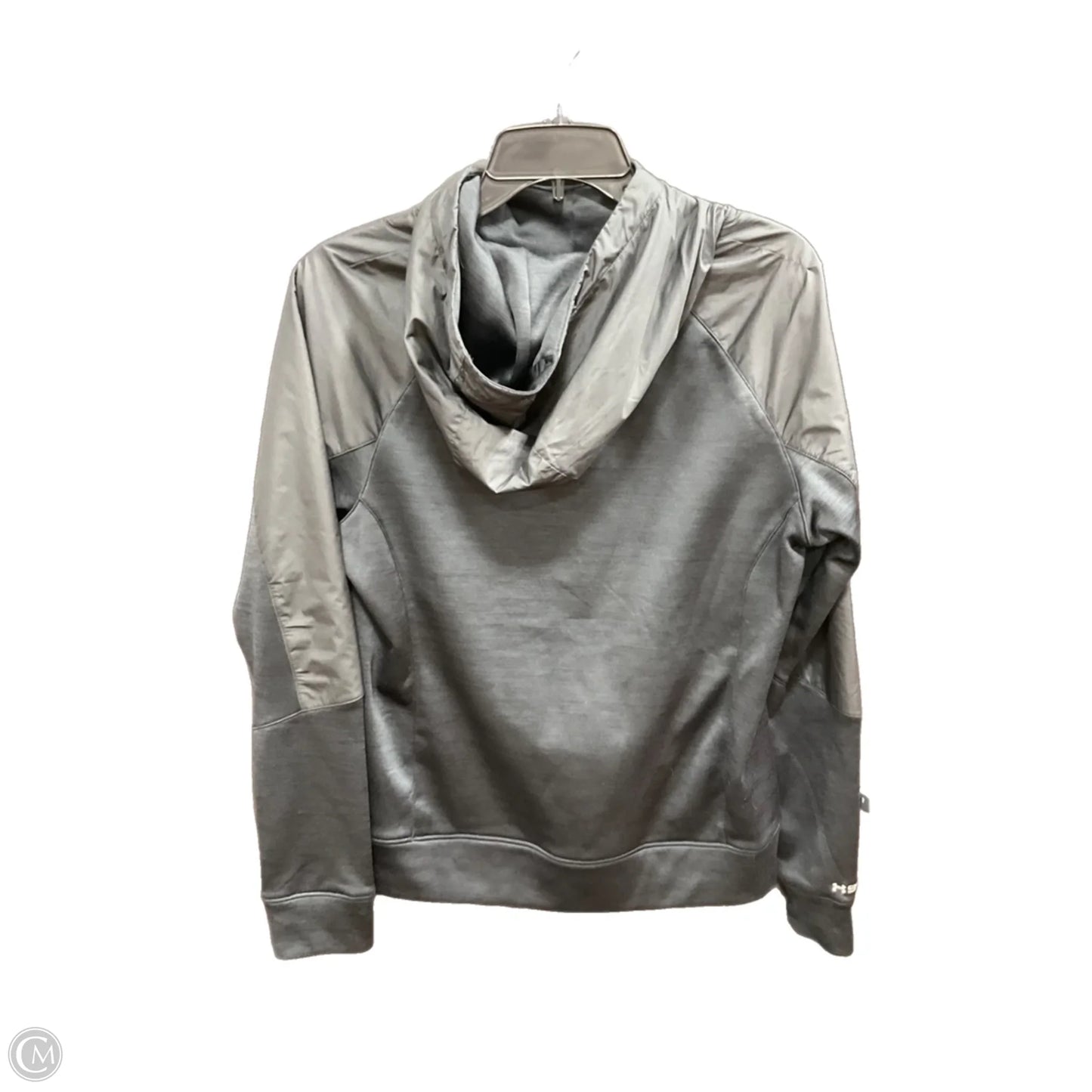 Athletic Top Long Sleeve Hoodie By Under Armour In Black, Size: M