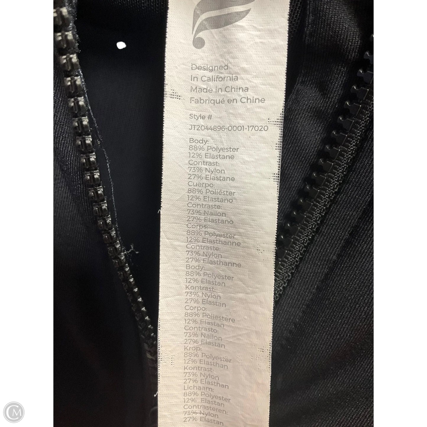 Athletic Jacket By Fabletics In Black, Size: Xs