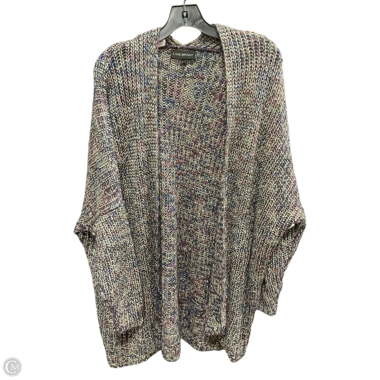 Sweater Cardigan By Lane Bryant In Purple & Silver, Size: 18