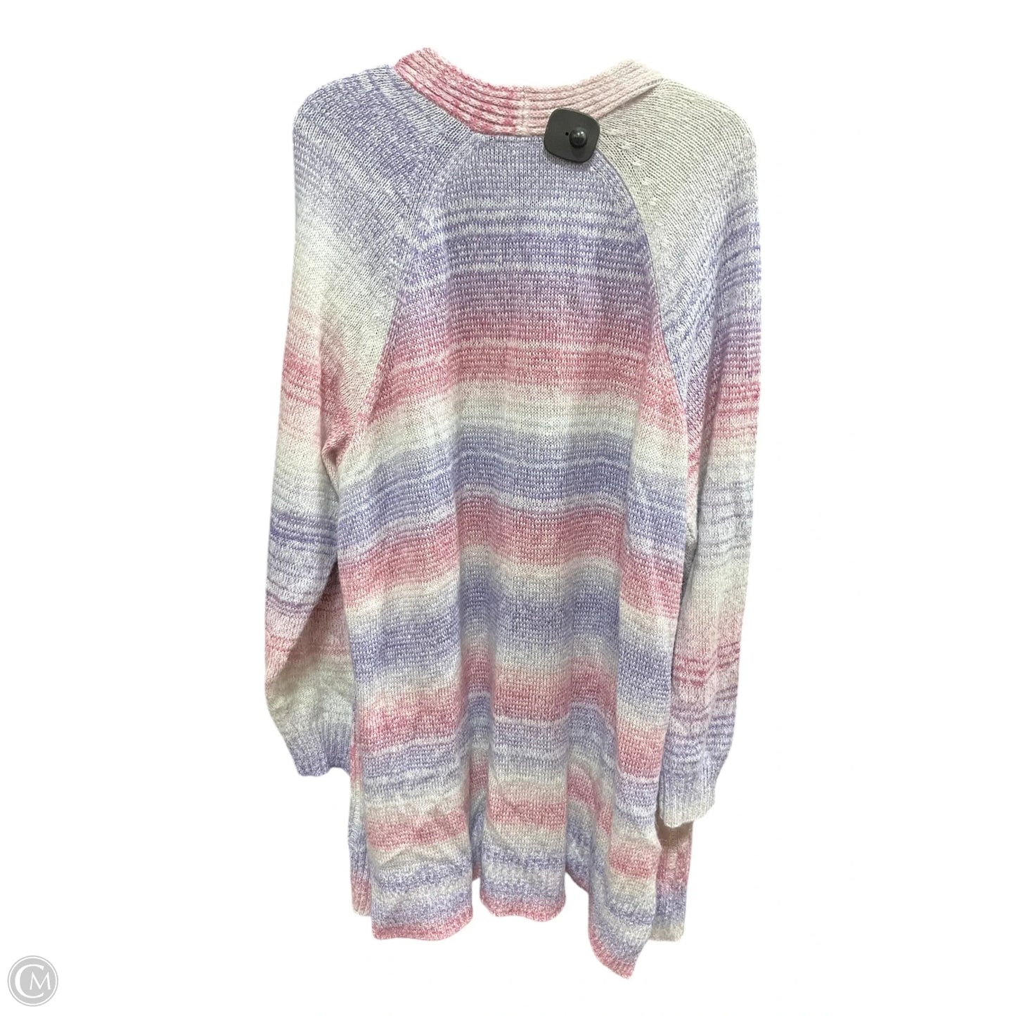 Sweater Cardigan By Lane Bryant In Pink & Purple, Size: 18