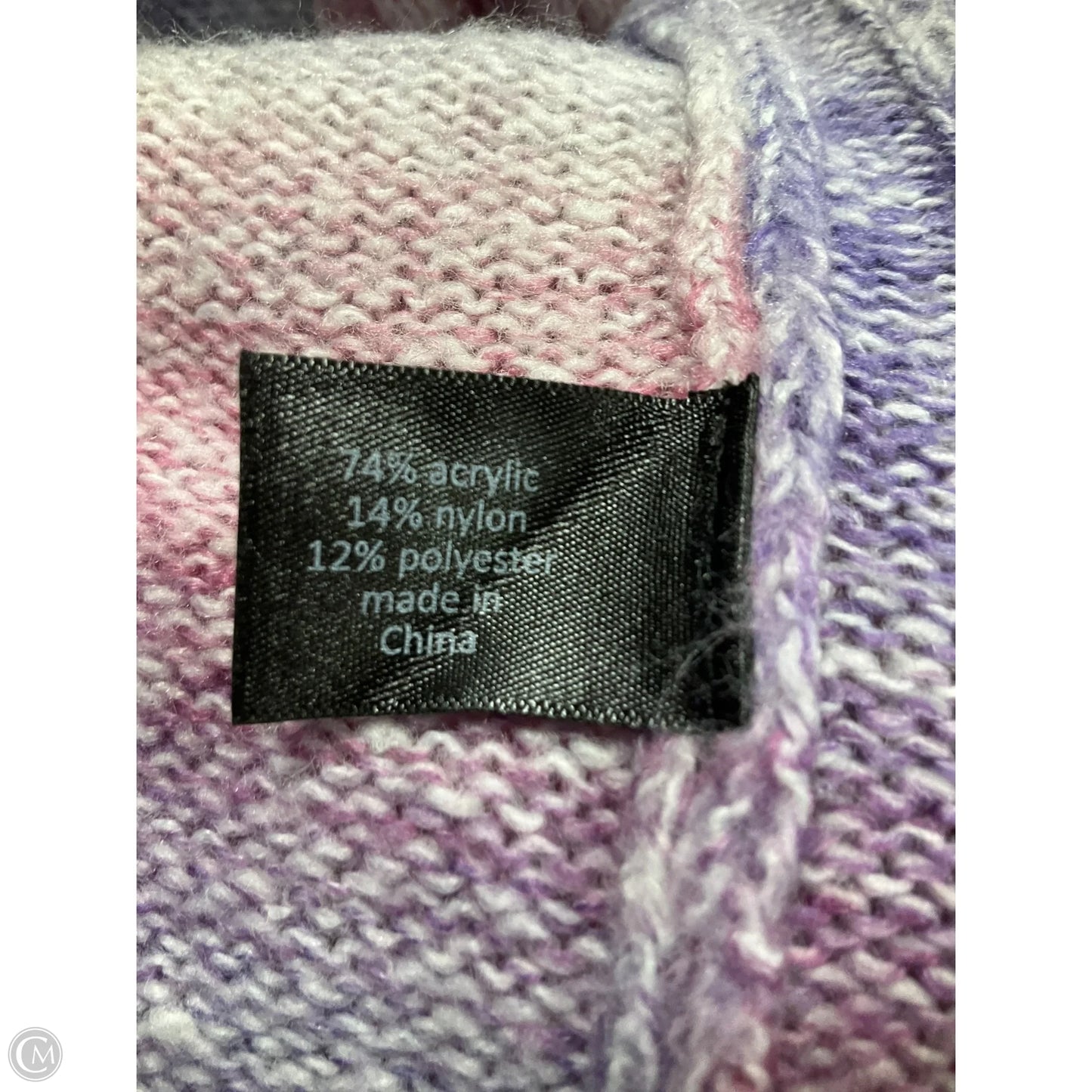 Sweater Cardigan By Lane Bryant In Pink & Purple, Size: 18