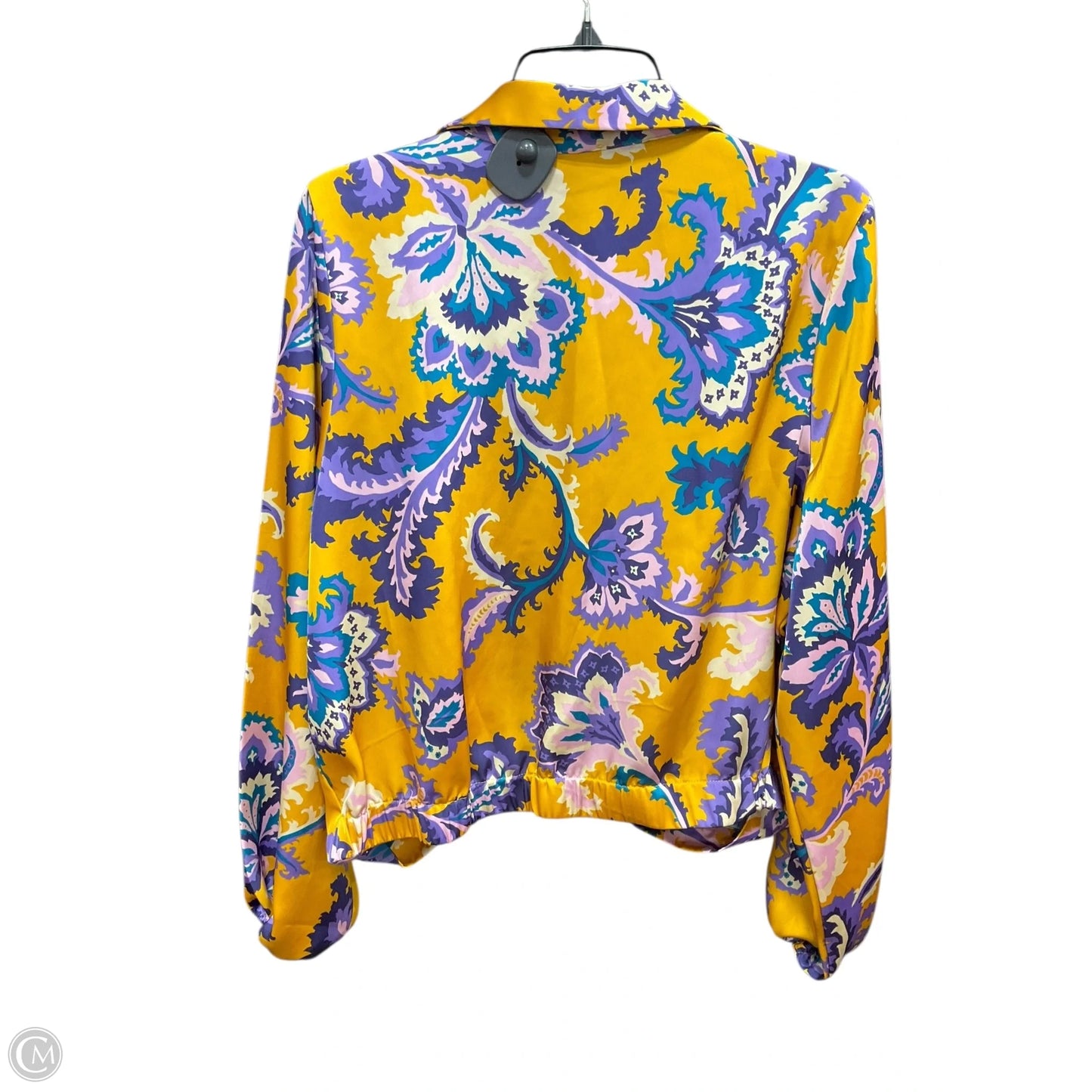 Top Long Sleeve Basic By Intempo In Purple & Yellow, Size: Xl