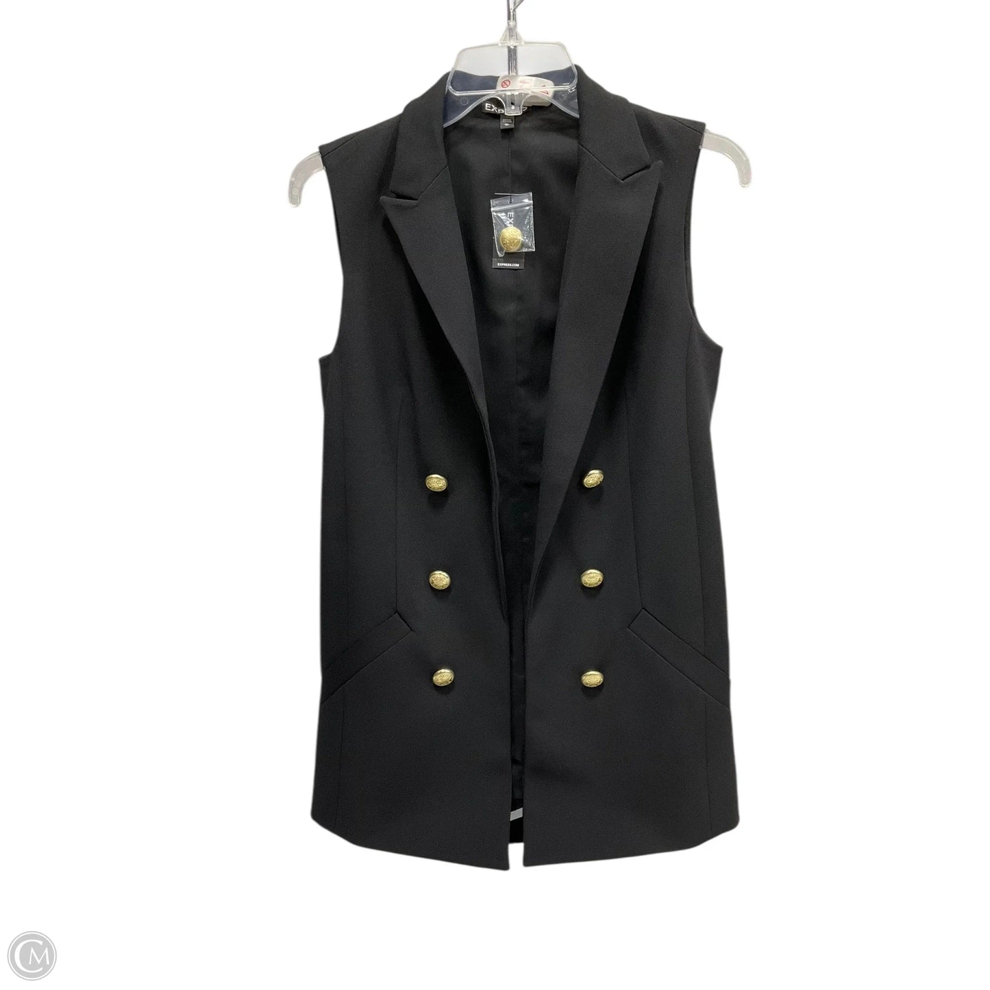 Vest Other By Express In Black, Size: Xs