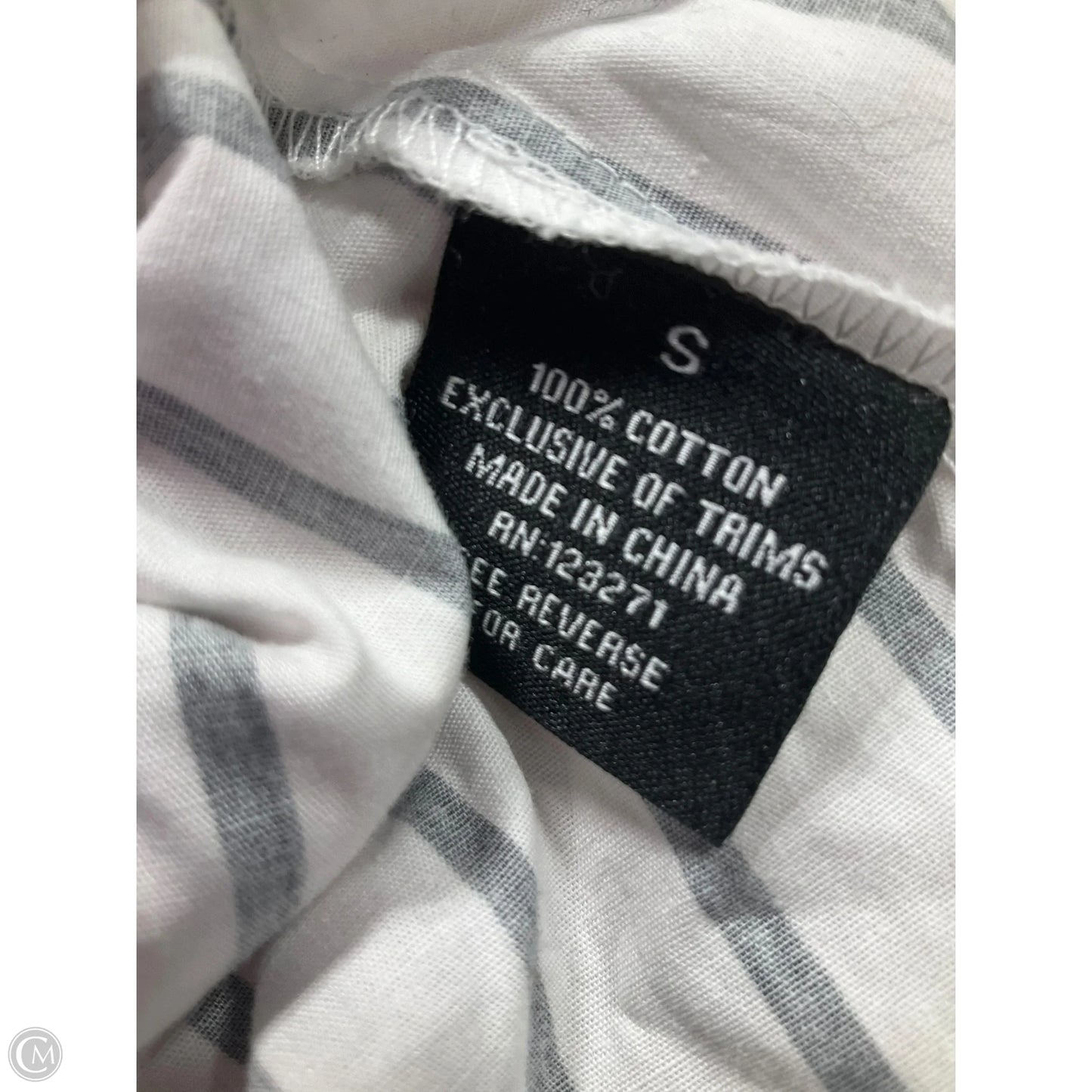 Tunic Long Sleeve By Cmf In Striped Pattern, Size: S