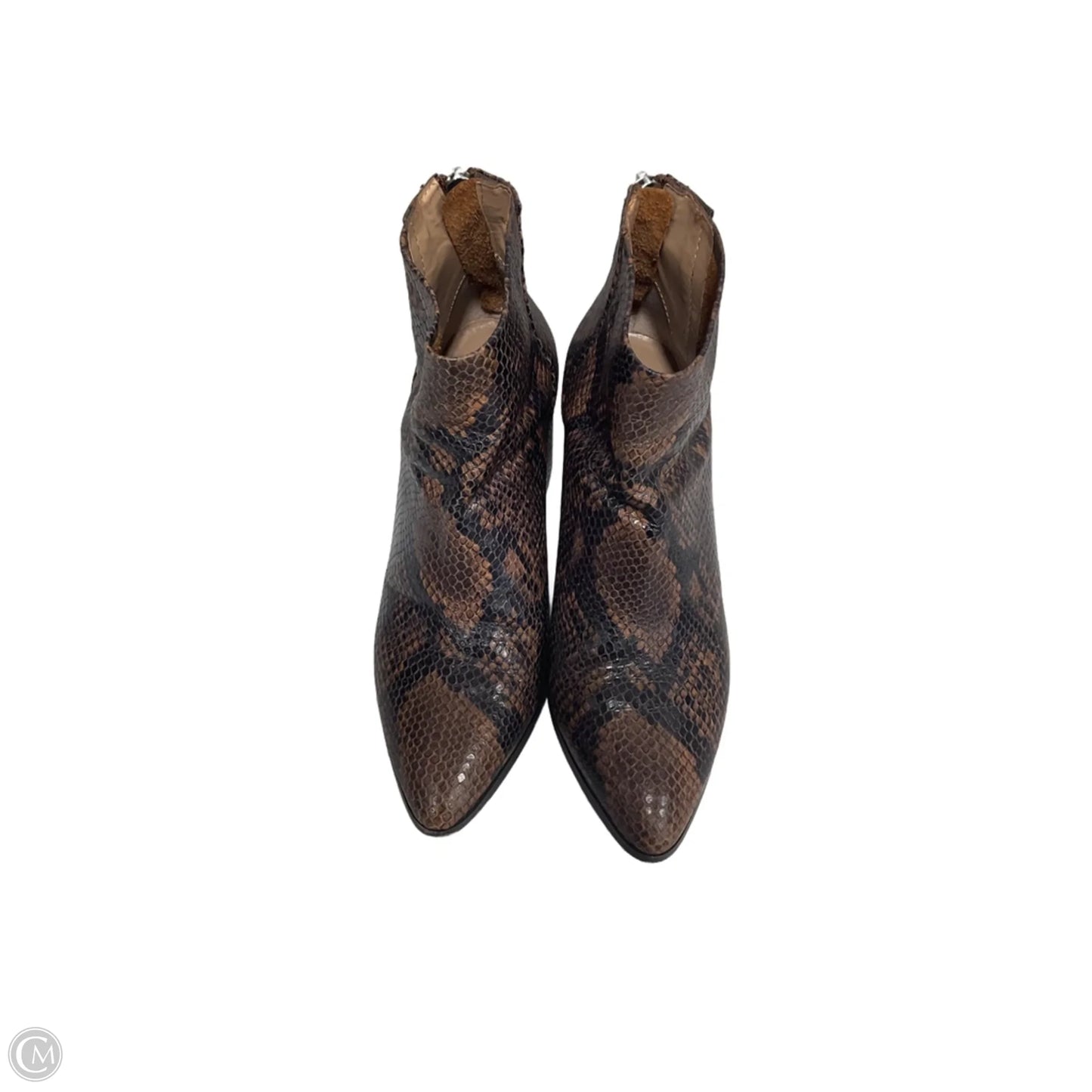 Boots Ankle Heels By Steve Madden In Striped Pattern, Size: 7.5