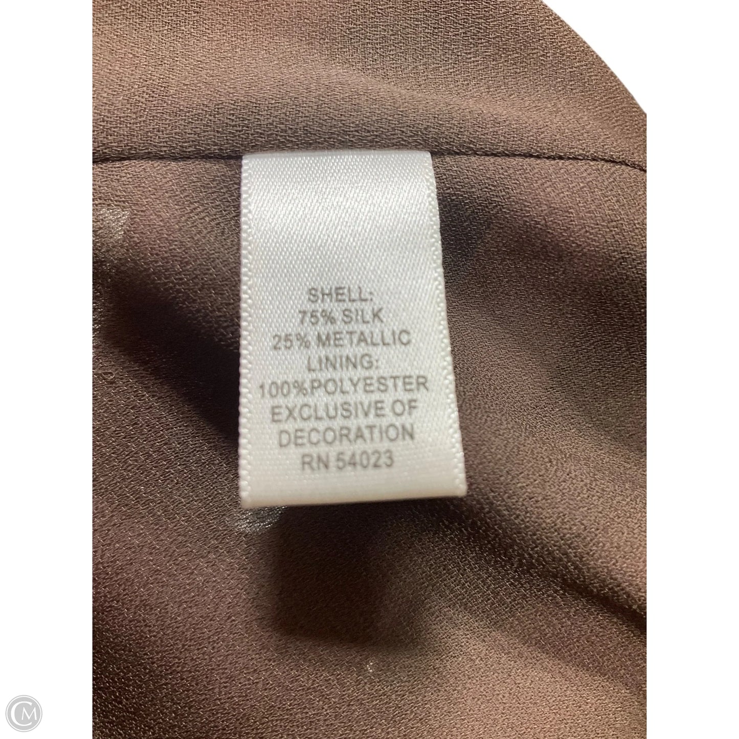 Top Short Sleeve By Banana Republic In Gold, Size: S