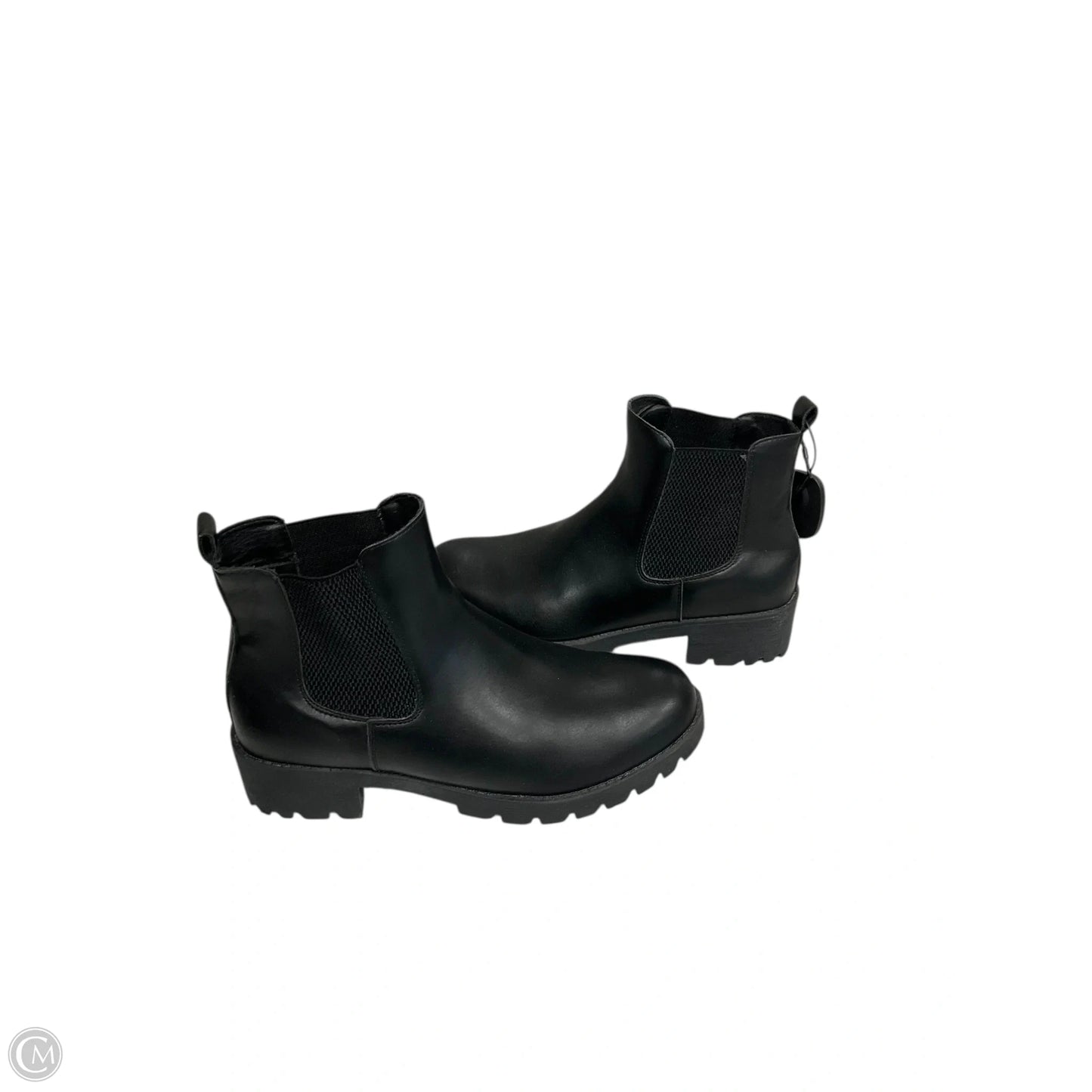 Boots Ankle Heels By Clothes Mentor In Black, Size: 9.5