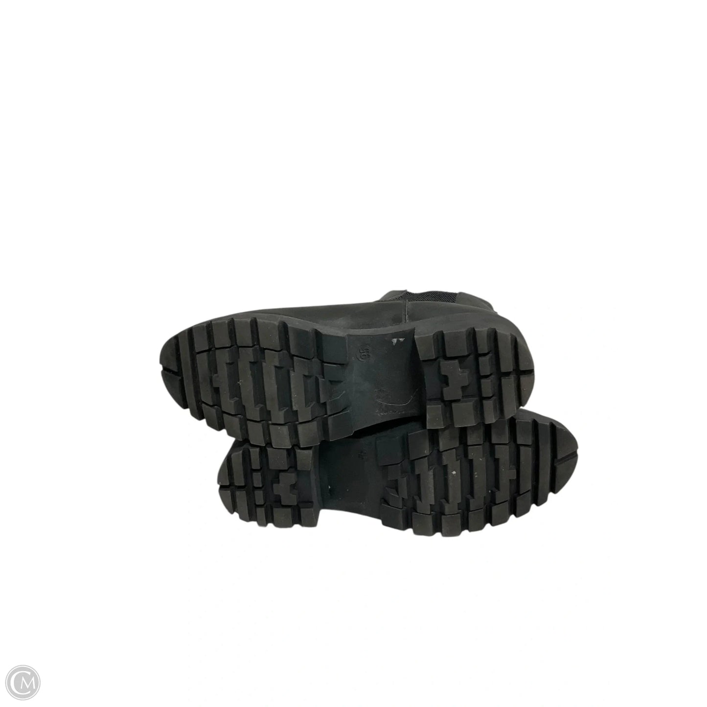Boots Ankle Heels By Clothes Mentor In Black, Size: 9.5