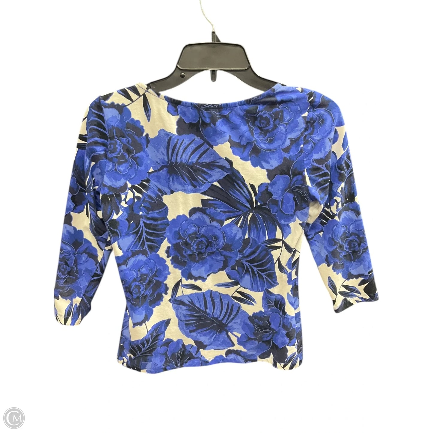 Top 3/4 Sleeve By Boston Proper In Floral Print, Size: S