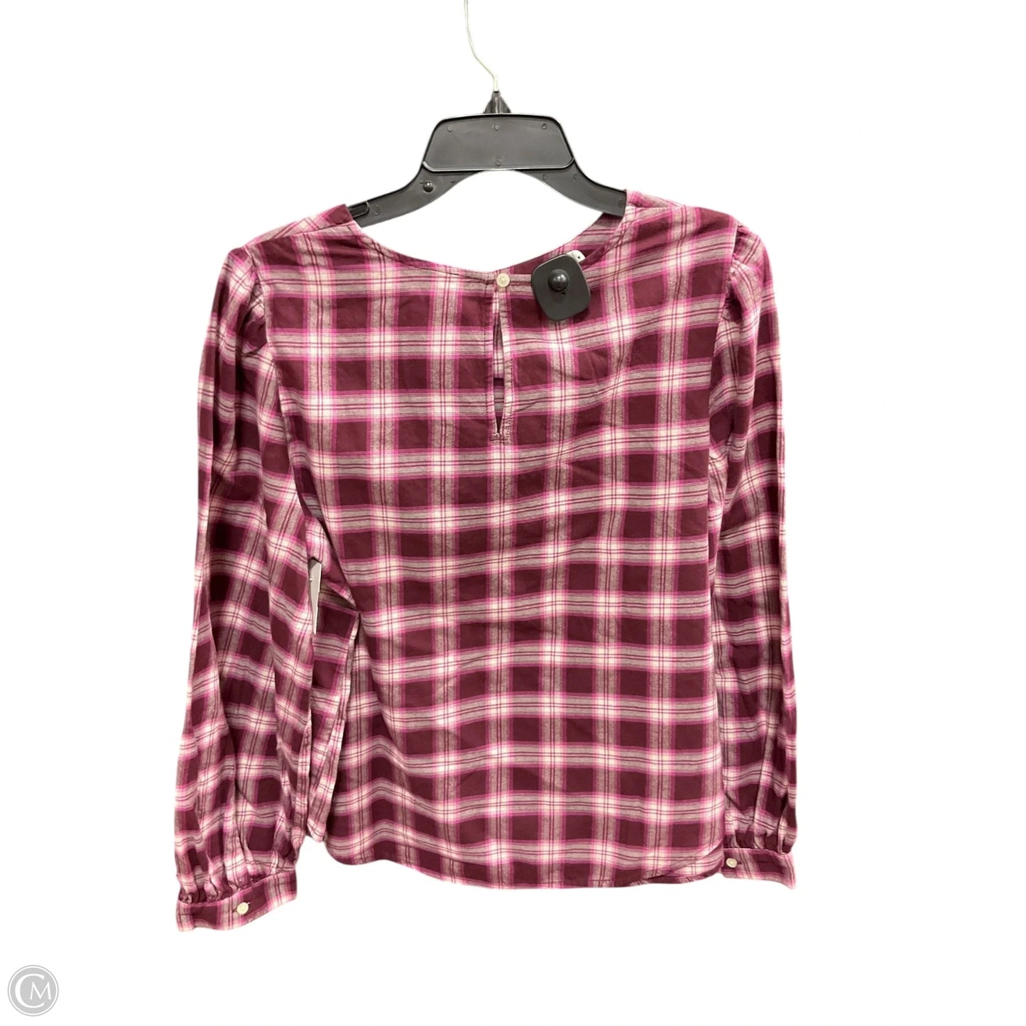 Top Long Sleeve Basic By Loft In Maroon, Size: Xlp