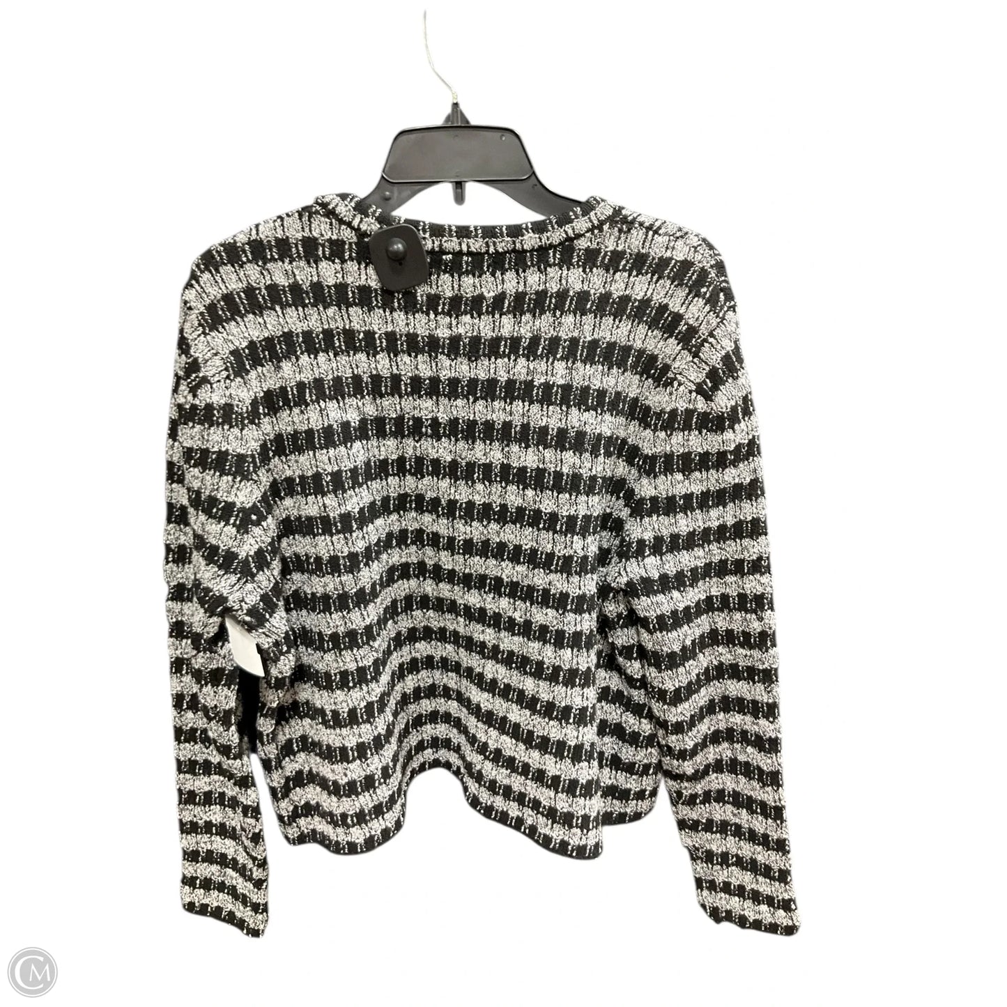 Sweater Cardigan By Clothes Mentor In Black & White, Size: Xl