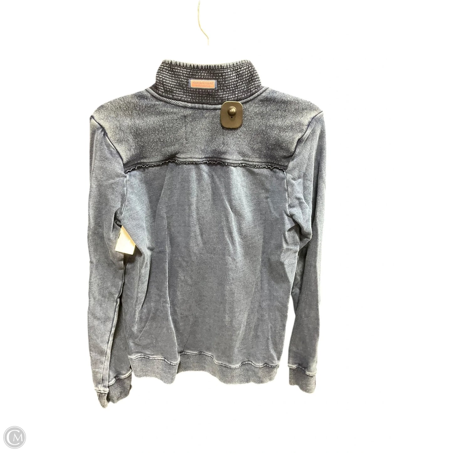 Top Long Sleeve Basic By Vineyard Vines In Blue Denim, Size: S