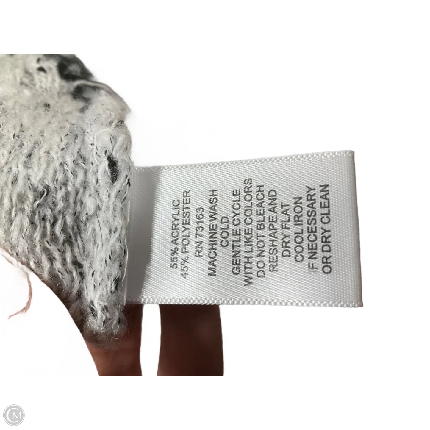 Sweater By Cable And Gauge In Black & Grey, Size: M