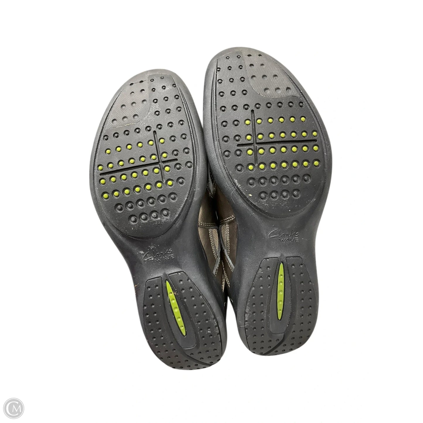 Shoes Heels Block By Clarks In Gold, Size: 10