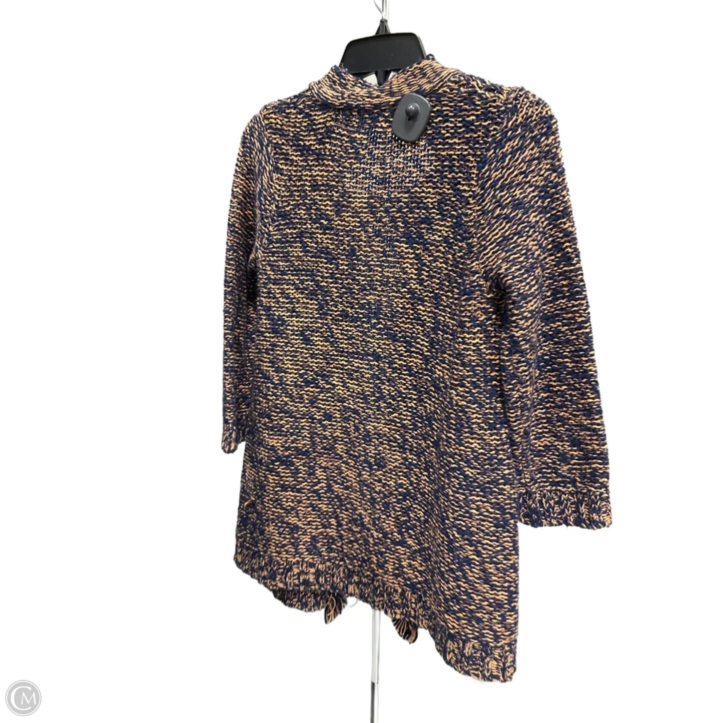 Sweater Cardigan By Sparrow In Blue & Gold, Size: S