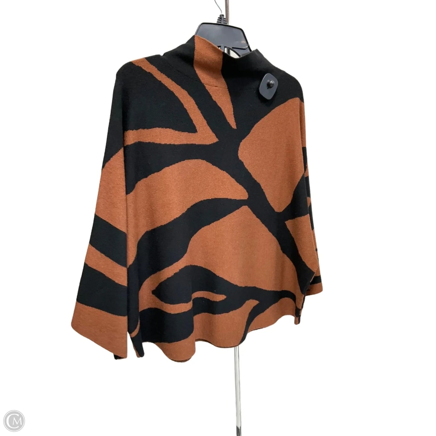 Sweater By Joseph Ribkoff In Black & Tan, Size: M