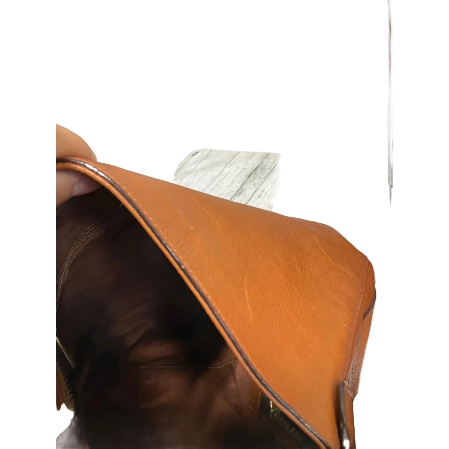 Handbag Leather By Fossil, Size: Large