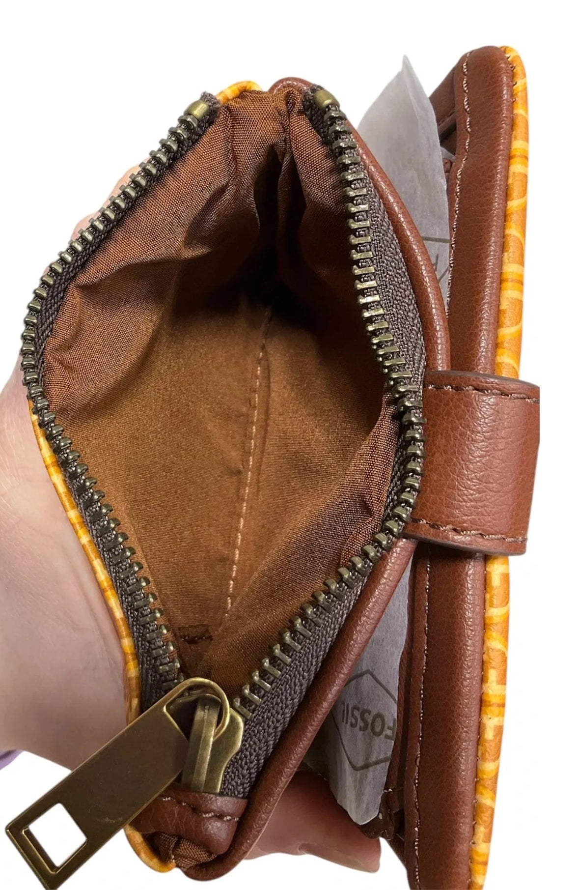 Wallet Leather By Fossil, Size: Small