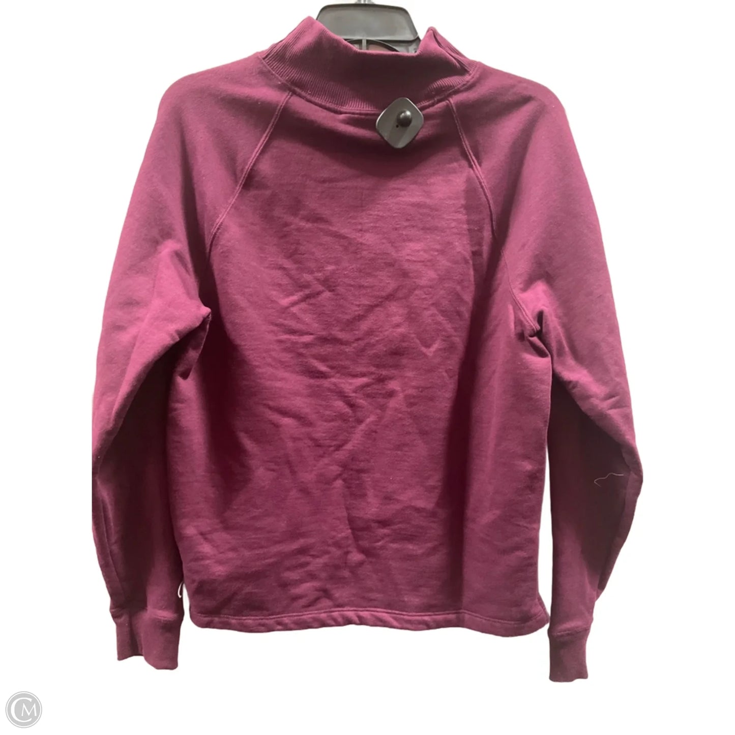 Athletic Top Long Sleeve Crewneck By Champion In Red, Size: M