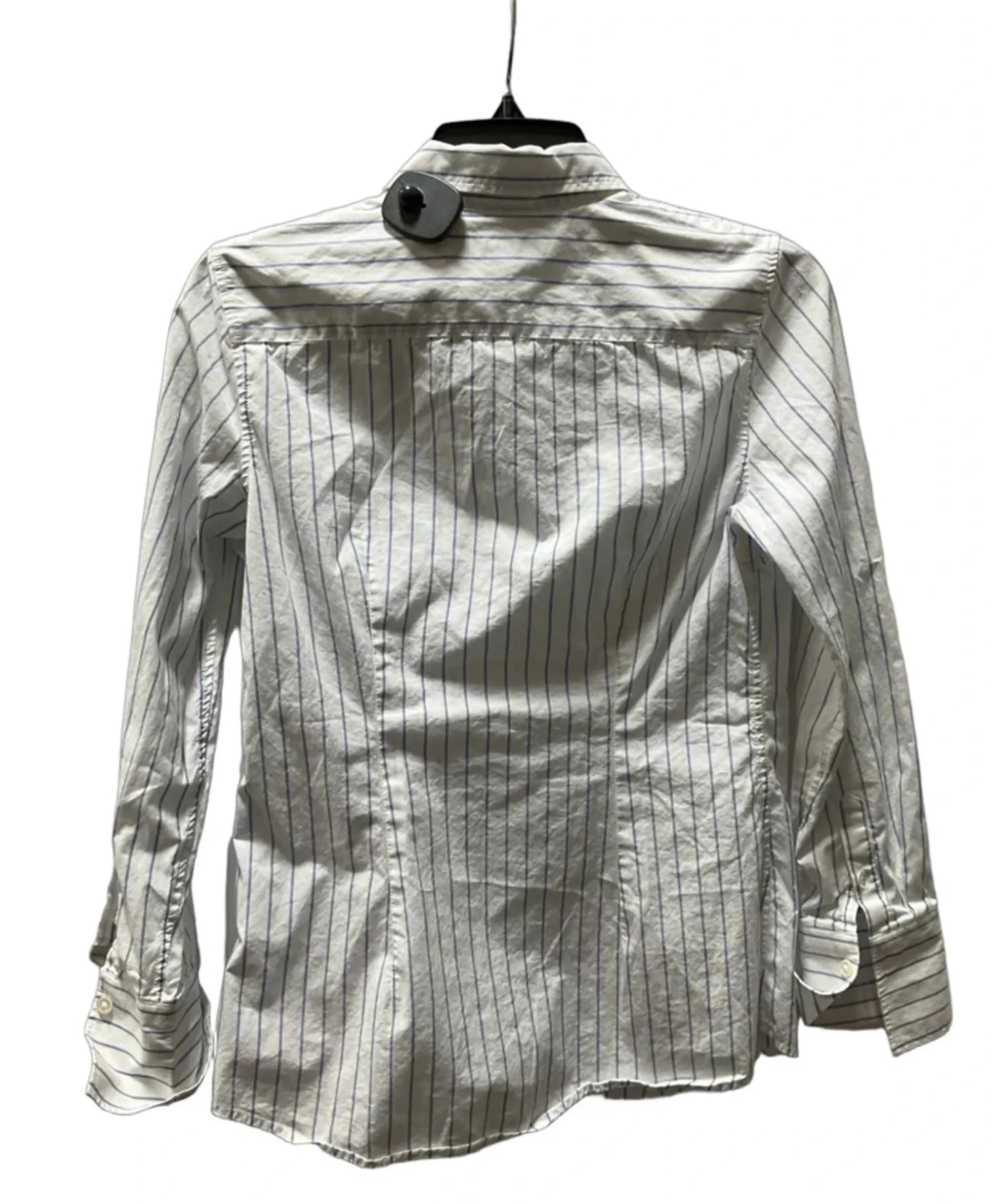 Blouse Long Sleeve By Banana Republic In Striped Pattern, Size: 4