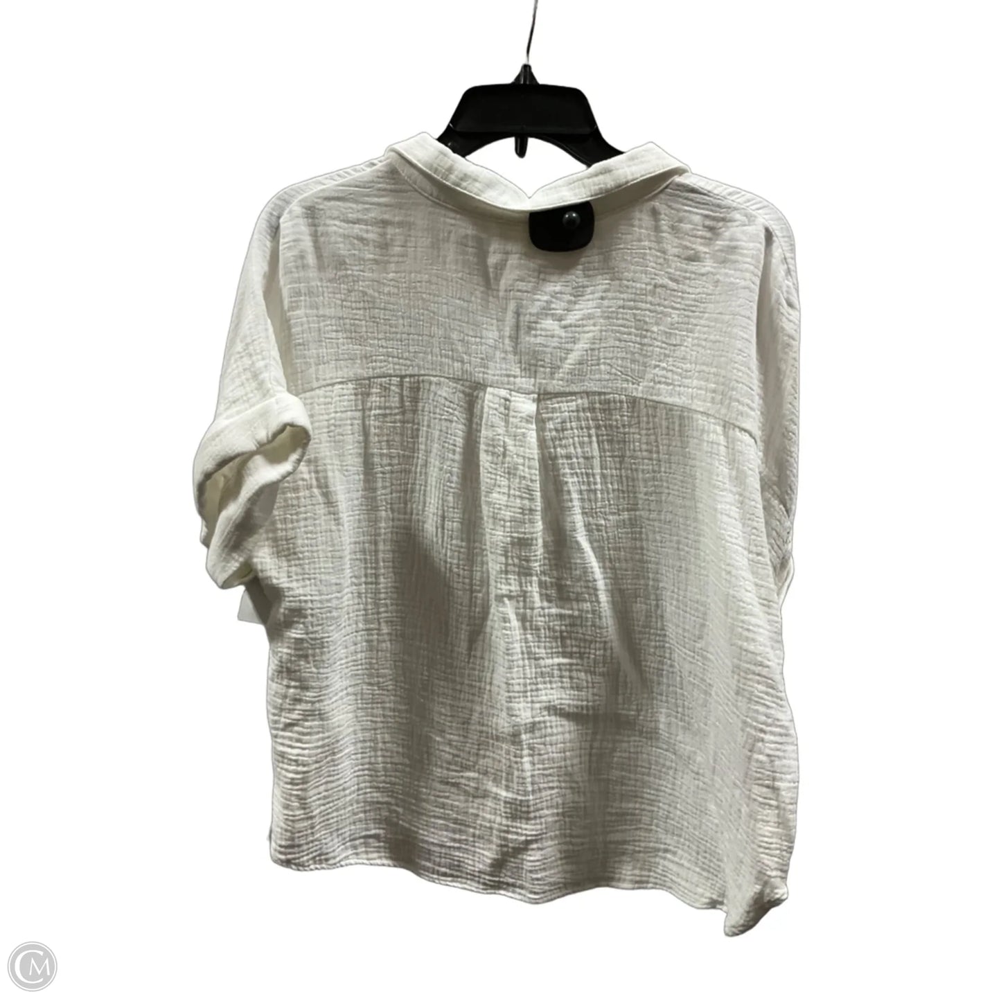 Top Short Sleeve Basic By Ee Some In White, Size: M