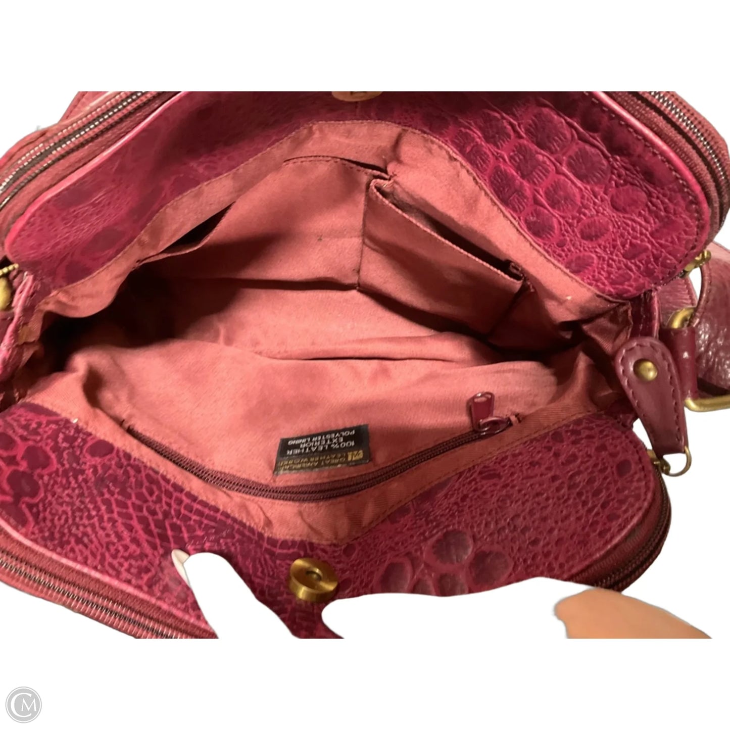 Handbag Leather By Clothes Mentor, Size: Medium