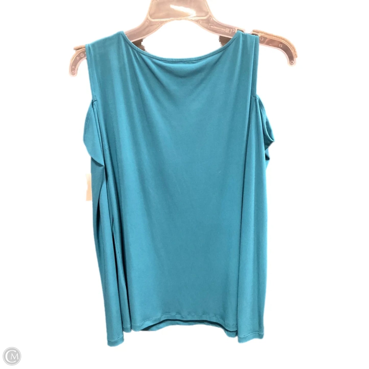 Top Long Sleeve By Calvin Klein O In Teal, Size: L