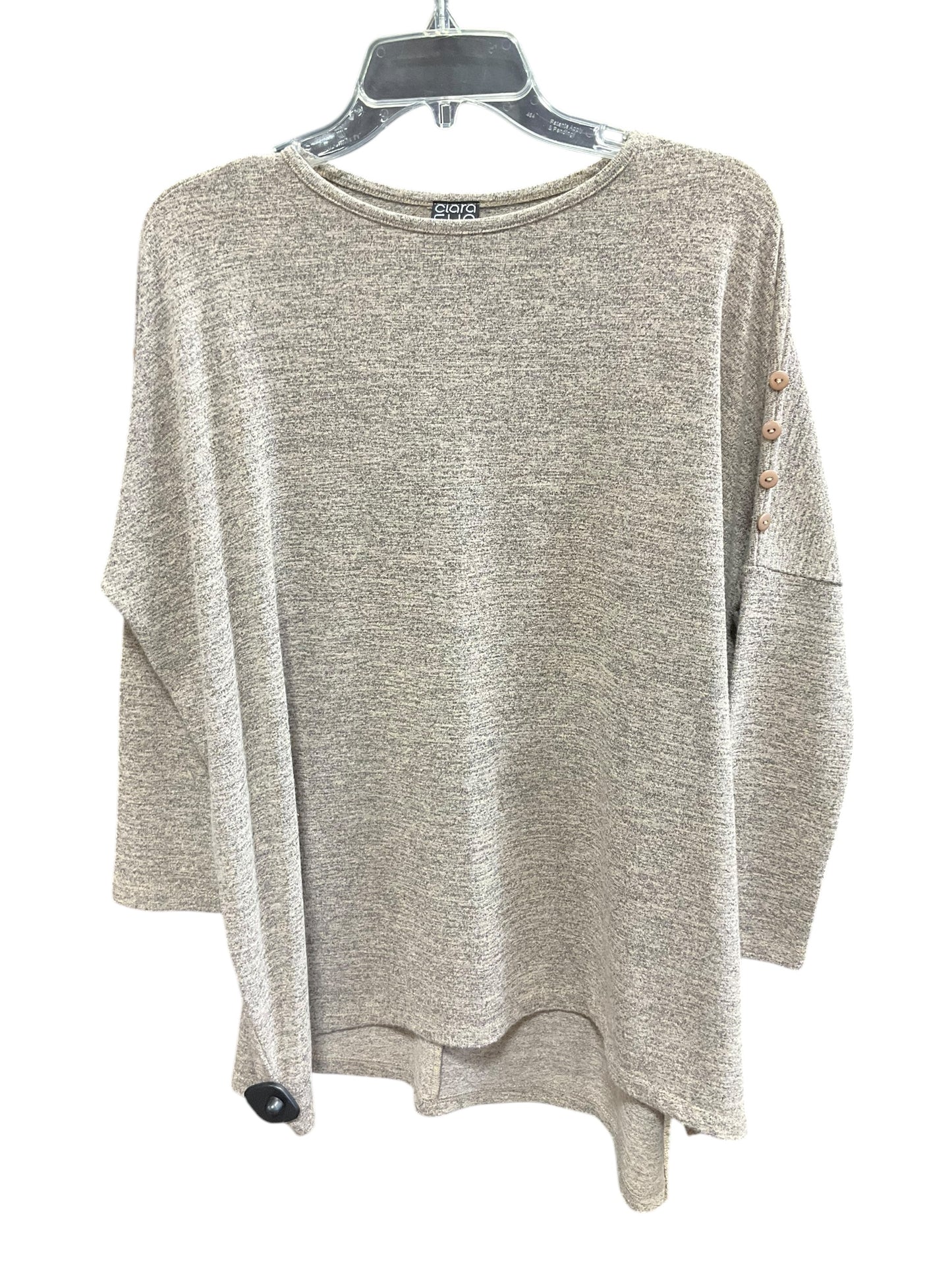 Top 3/4 Sleeve By Clara Sun Woo In Tan, Size: Xs