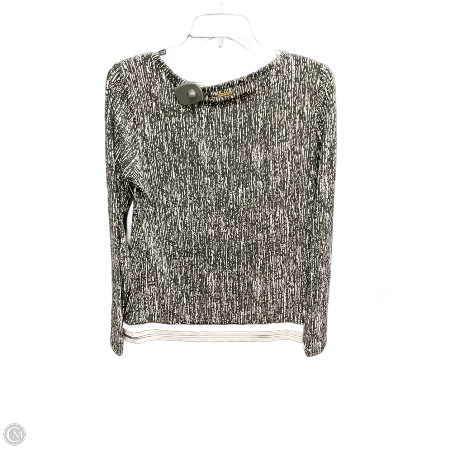 Top Long Sleeve By Michael Kors In Black & White, Size: S
