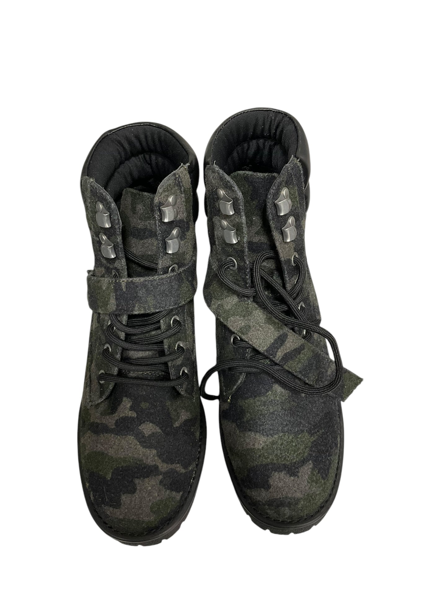 Boots Ankle Heels By Sugar In Camouflage Print, Size: 8