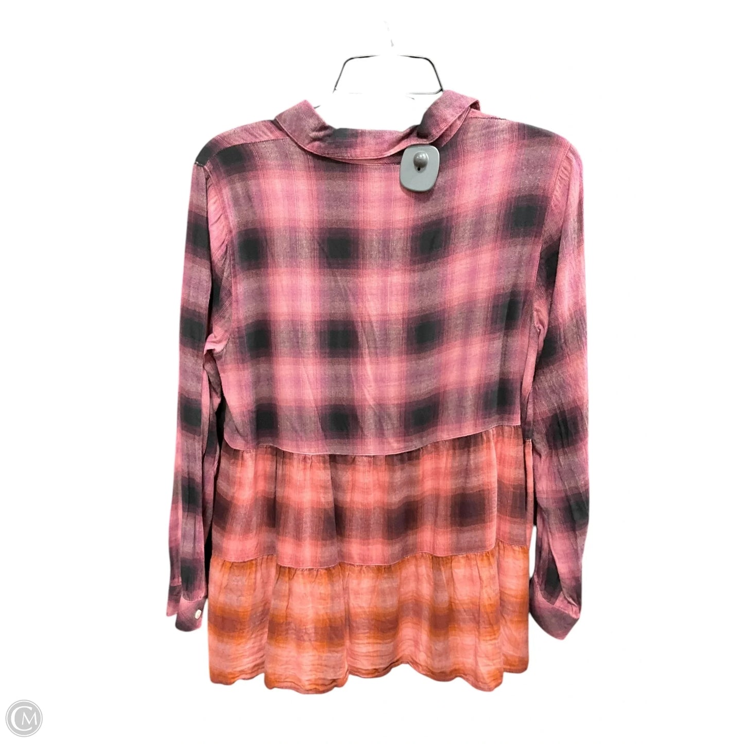 Blouse 3/4 Sleeve By J. Jill In Black & Pink, Size: S