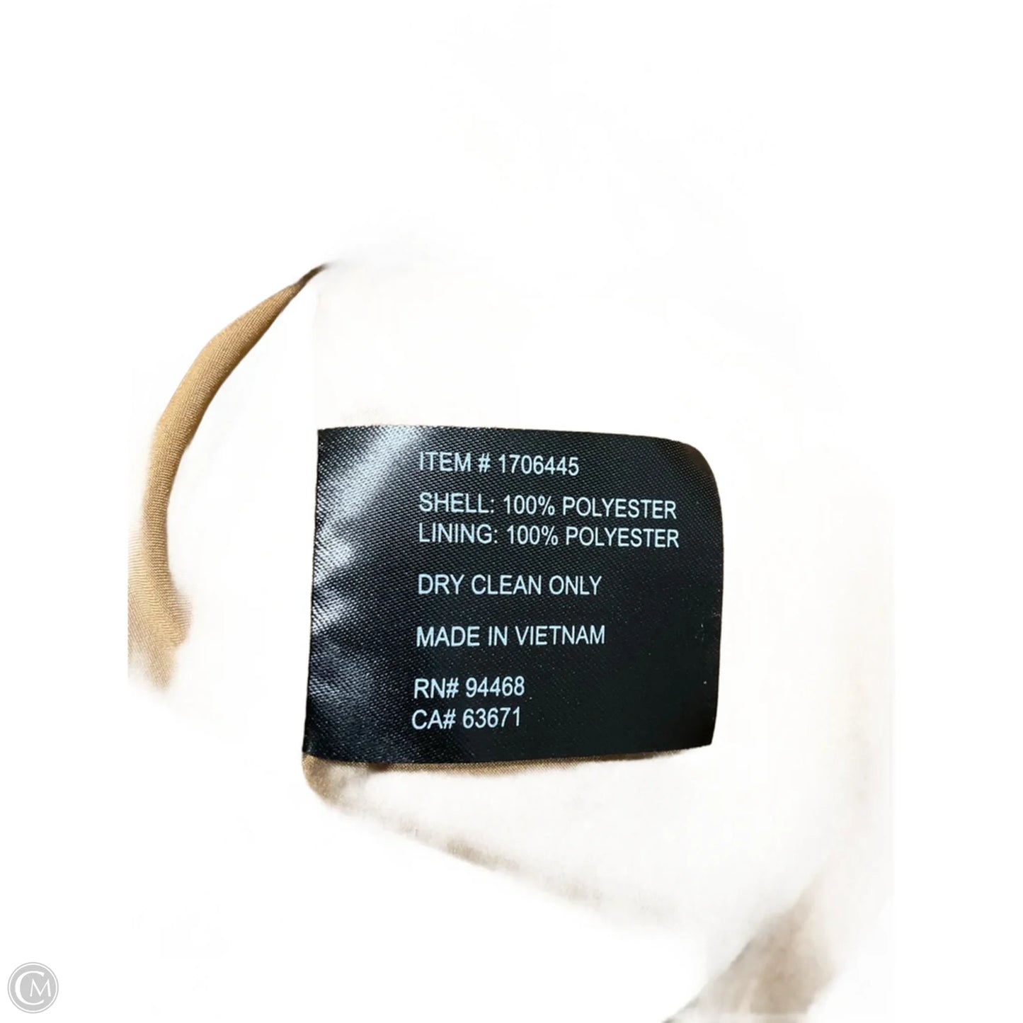 Coat Peacoat By Tahari In Tan, Size: S